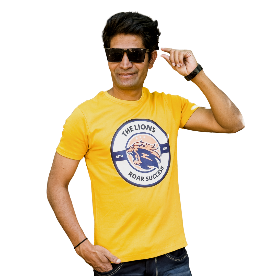 Men's organic cotton Golden Yellow HS t-shirt-05