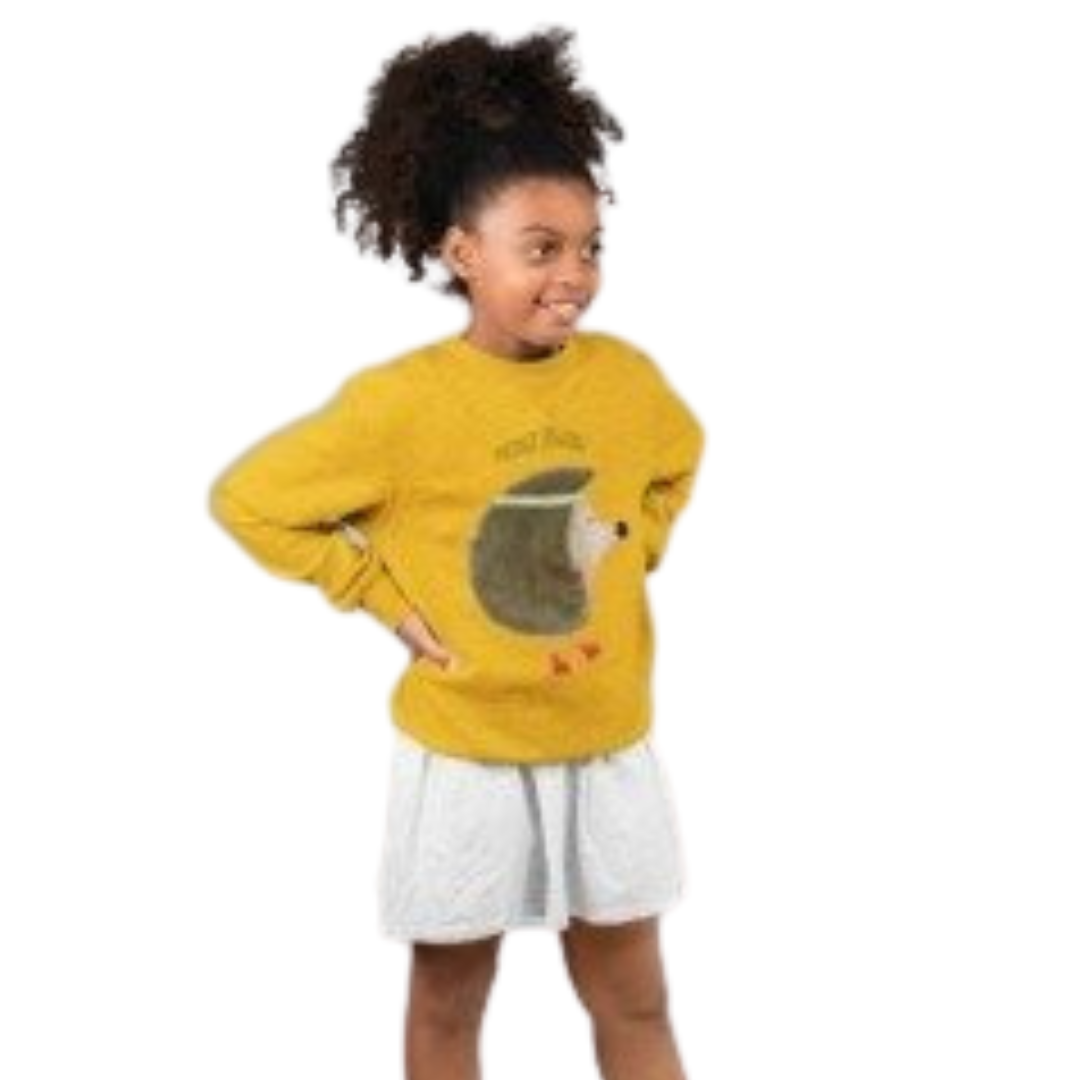 Kids organic cotton Golde Yellow FS T-Shirt-4  GY